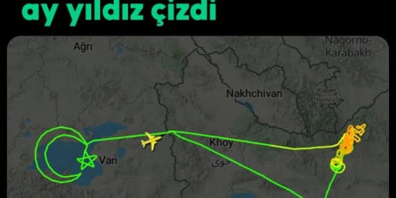 Akıncı İHA, İran’daki görevinden döndükten sonra ay yıldız çizdi