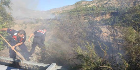 Elazığ’da 1 saatte 3 kez yangın çıktı: Söndürme çalışmalarına TOMA’lar da destek verdi