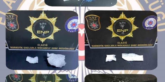 Elazığ’da uyuşturucuyla mücadele: 3 tutuklama