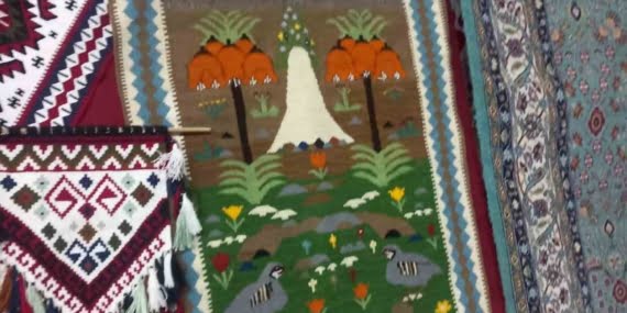 Hakkari’nin doğal hoşlukları kilime işlendi Hakkari’nin doğal hoşlukları kilime işlendi