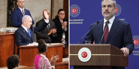 Hakan Fidan'dan Netanyahu'ya Tepki: "Eli Kanlı Bir Suçlunun Destekçileri Olarak Tarihe Geçtiler" Hakan Fidan’dan Netanyahu’ya Tepki: “Eli Kanlı Bir Suçlunun Destekçileri Olarak Tarihe Geçtiler”