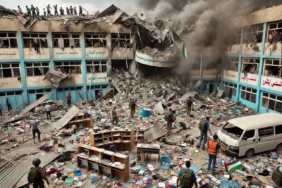 İsrail'in Gazze'deki Okullara Saldırısından Bir Görsel