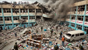 İsrail'in Gazze'deki Okullara Saldırısından Bir Görsel