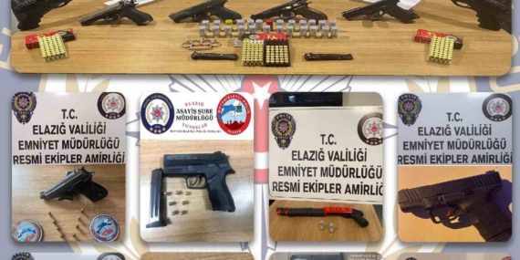 Elazığ’da Polis Operasyonunda Çok Sayıda Ruhsatsız Silah Ele Geçirildi Elazığ’da Polis Operasyonunda Çok Sayıda Ruhsatsız Silah Ele Geçirildi