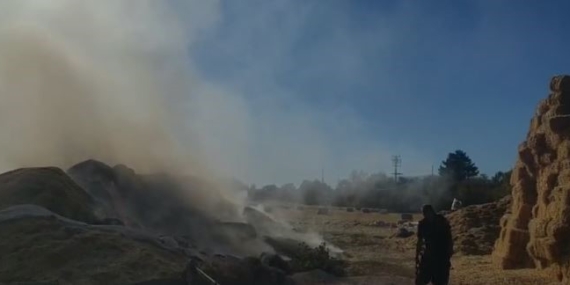 Elazığ’da Yangın: Tonlarca Saman Kül Oldu Elazığ’da Yangın: Tonlarca Saman Kül Oldu