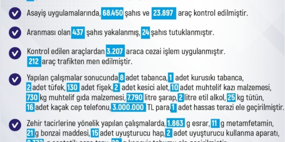 Elazığ’da Asayiş Operasyonlarında 245 Kişi Yakalandı
