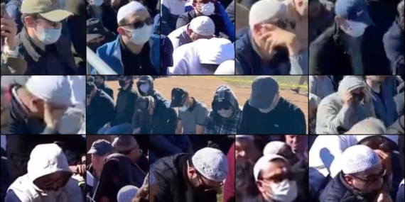 Fetullah Gülen’in Cenazesinde Yüzlerini Gizleyen Örgüt Mensupları Dikkat Çekti Fetullah Gülen’in Cenazesinde Yüzlerini Gizleyen Örgüt Mensupları Dikkat Çekti