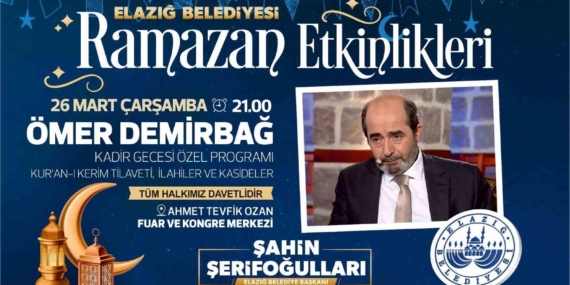 Elazığ Belediyesi'nden Kadir Gecesi'ne Özel Etkinlikler Elazığ Belediyesi’nden Kadir Gecesi’ne Özel Etkinlikler