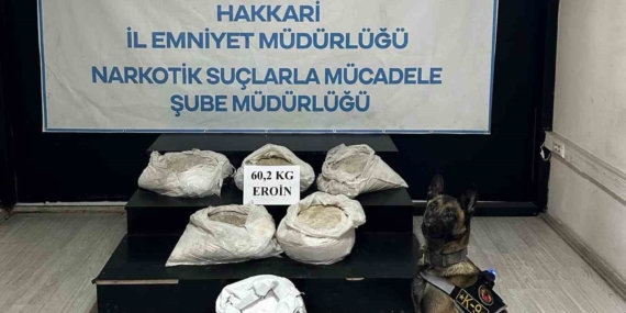 Hakkari'de 60 Kilo Eroin Ele Geçirildi Hakkari’de 60 Kilo Eroin Ele Geçirildi