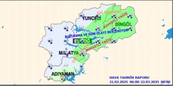 Meteoroloji Uyarısı: 5 İl İçin Kuvvetli Yağış ve Zirai Don Tehlikesi Devam Ediyor Meteoroloji Uyarısı: 5 İl İçin Kuvvetli Yağış ve Zirai Don Tehlikesi Devam Ediyor