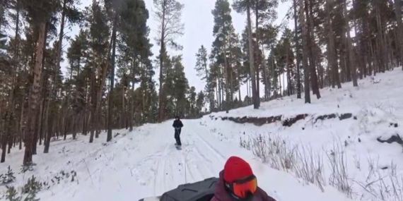 Kars'ta İki Maceraperest, ATV ile Snowboard Keyfini Yaşadı! Kars’ta İki Maceraperest, ATV ile Snowboard Keyfini Yaşadı!