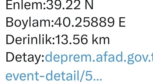 Bingöl'de 4,3 Büyüklüğünde Şiddetli Deprem Meydana Geldi Bingöl’de 4,3 Büyüklüğünde Şiddetli Deprem Meydana Geldi
