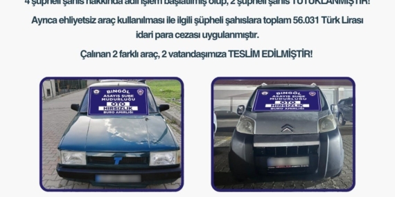 Bingöl'de Oto Hırsızlığı Yapan 6 Şüpheli Ele Geçirildi Bingöl’de Oto Hırsızlığı Yapan 6 Şüpheli Ele Geçirildi