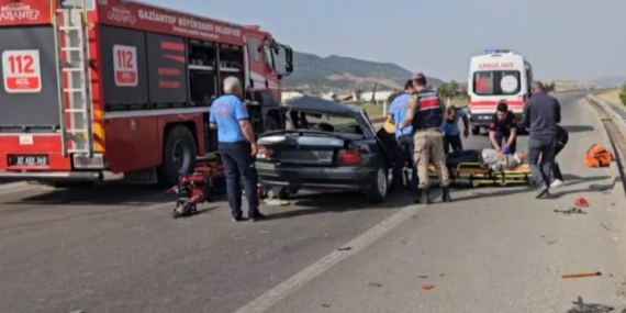 Gaziantep’te Korkunç Kaza: İki Araç Çarpıştı, 1 Hayatını Kaybetti, 2 Yaralı