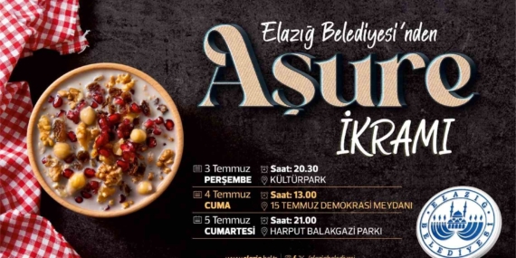 Elazığ Belediyesi'nden Geleneksel Aşure İkramı Elazığ Belediyesi’nden Geleneksel Aşure İkramı