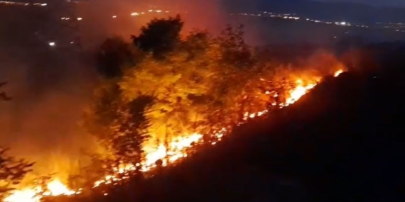 Ardahan'da Geceyi Aydınlatan Anız ve Fidanlık Yangını Ardahan’da Geceyi Aydınlatan Anız ve Fidanlık Yangını