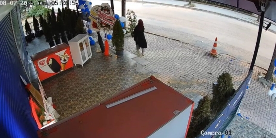 Dükkanın Önündeki Çiçeği Alıp Kaçarken Kameralara Yansıdı Dükkanın Önündeki Çiçeği Alıp Kaçarken Kameralara Yansıdı