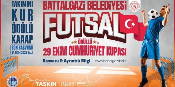 Battalgazi Belediyesi'nden Ödüllü Futsal Turnuvası: 29 Ekim'e Özel Etkinlik Battalgazi Belediyesi’nden Ödüllü Futsal Turnuvası: 29 Ekim’e Özel Etkinlik