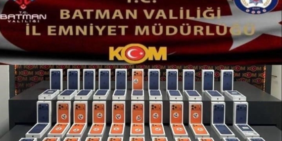 Batman’da 6,6 Milyon TL Değerinde Kaçak Telefon Operasyonu