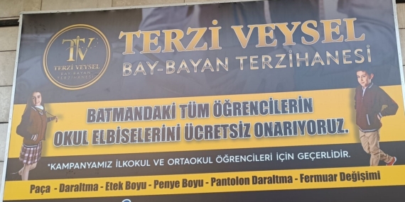 Batmanlı Terzi, Yırtık Okul Kıyafetlerini Ücretsiz Onarıyor: Örnek Davranış