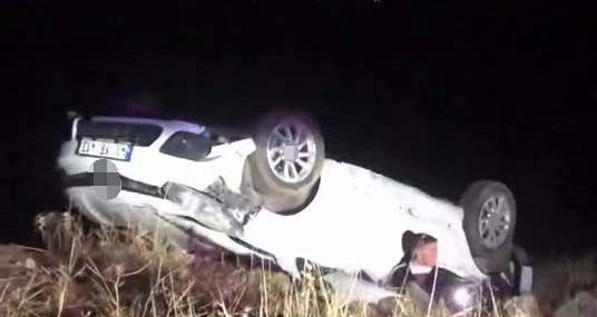 Diyarbakır’da Takla Atan Araçta 1 Kişi Yaralandı