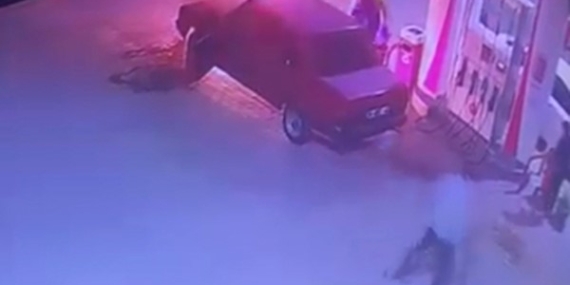 Akaryakıt İstasyonunda Araç Yangını: Korkutucu Anlar