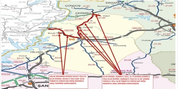 Çermik – Siverek Yolunda Trafiğe Kapatma Kararı
