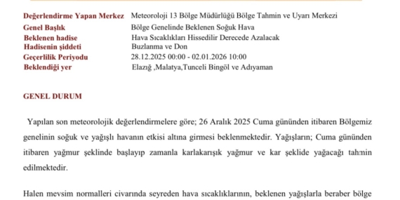 Meteoroloji 5 İli Uyararak Önemli Bilgiler Paylaştı