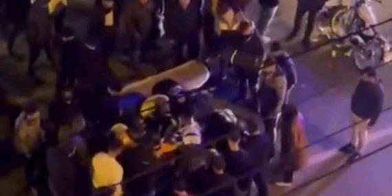 Motosiklet Kazasında Sürücünün Bağırışları Kamerada Yakaladı