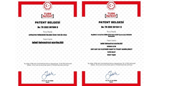 İnönü Üniversitesi’nin İki Özgün Buluşu Patent Aldı