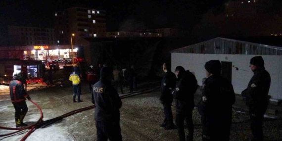 Malatya Şantiyesinde Meydana Gelen Korkutucu Yangın