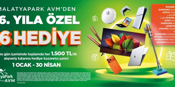 MalatyaPark AVM’nin 16. Yılına Özel Büyüleyici Çekiliş Kampanyası