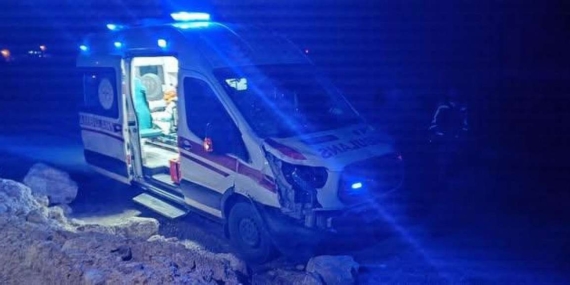 Siirt’te Hasta Taşıyan Ambulansa Ata Çarptı