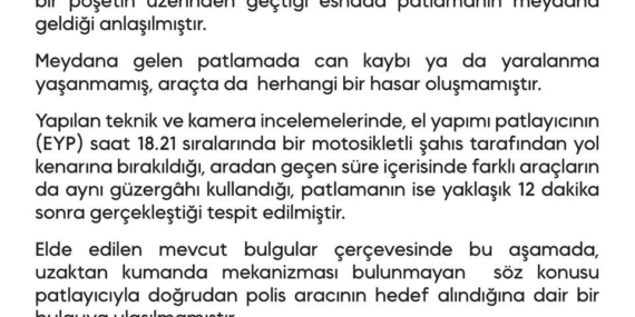 Diyarbakır’da Polis Aracına Yönelik EYP Patlaması