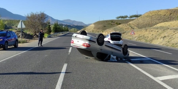 Kontrolden Çıkan Otomobil Ters Dönerek Takla Attı: 1 Yaralı