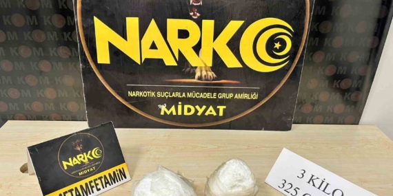 Mardin’de 3 Kilogram Metamfetaminin Ele Geçirildiği Uyuşturucu Operasyonu