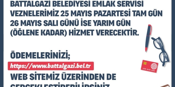 Battalgazi Belediyesi’nden Bayram İçin Özel Vezne Düzenlemesi