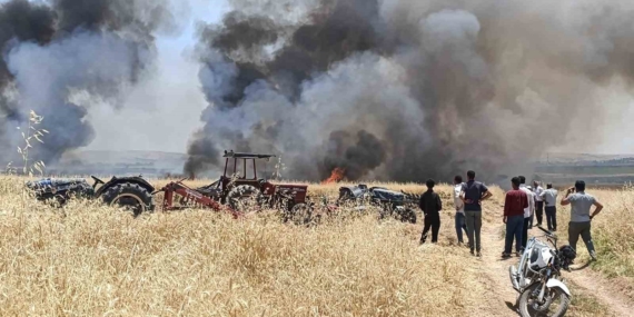 Gaziantep’te 400 Dönüm Tarım Alanı Alev Alev Yandı