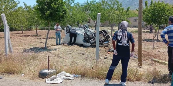 Kontrolden Çıkan Otomobil Takla Attı: 1 Kişi Yaralandı