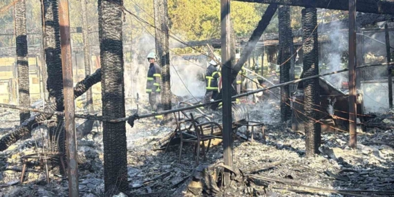 Siirt’te Kafede Meydana Gelen Yangın Olayı