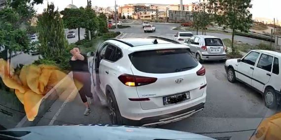Trafikte Yol Keserek Tepki Gösteren Sürücü Kameralara Yansıdı