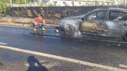 Bingöl’de Seyir Halindeki Araç Alev Alev Yandı