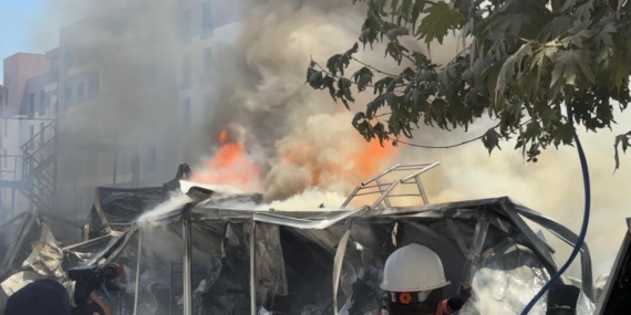 Malatya’da Konteyner Kentte Yangın Olayı