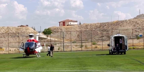 Darende’de 97 Yaşındaki Hasta Hava Ambulansı ile Malatya’ya Sevk Edildi