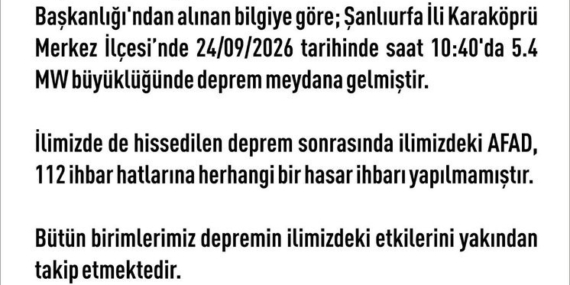 Elazığ Valiliği Hasar İhbari Alınmadığını Bildirdi