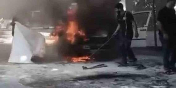 Elazığ’da Otomobilin Alevlere Teslim Olması