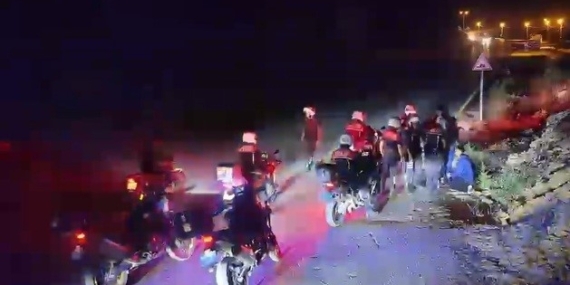 Malatya’da Polislerin Motosikletli Asayiş Uygulaması Anı
