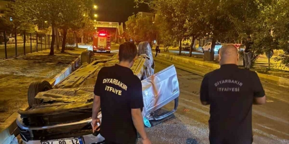 Takla Atan Otomobilde Sürücü Ağır Yaralandı
