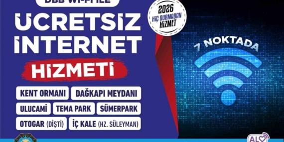 DBB 7 Noktada Ücretsiz İnternet Hizmeti Sunuyor