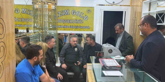 Emniyet Müdürü Mutlu ve DİKO Başkanı’nın Sanal İş Yeri Kurşunlanan Kuyumcu ile Görüşmesi
